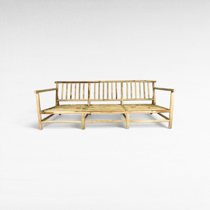TEAK WOOD SOFA SET WITH 2 ARMCHAIRS