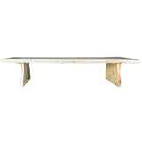 DINING TABLE SUAR WOOD BLEACHED 400X130X80 CM - Chora Mykonos