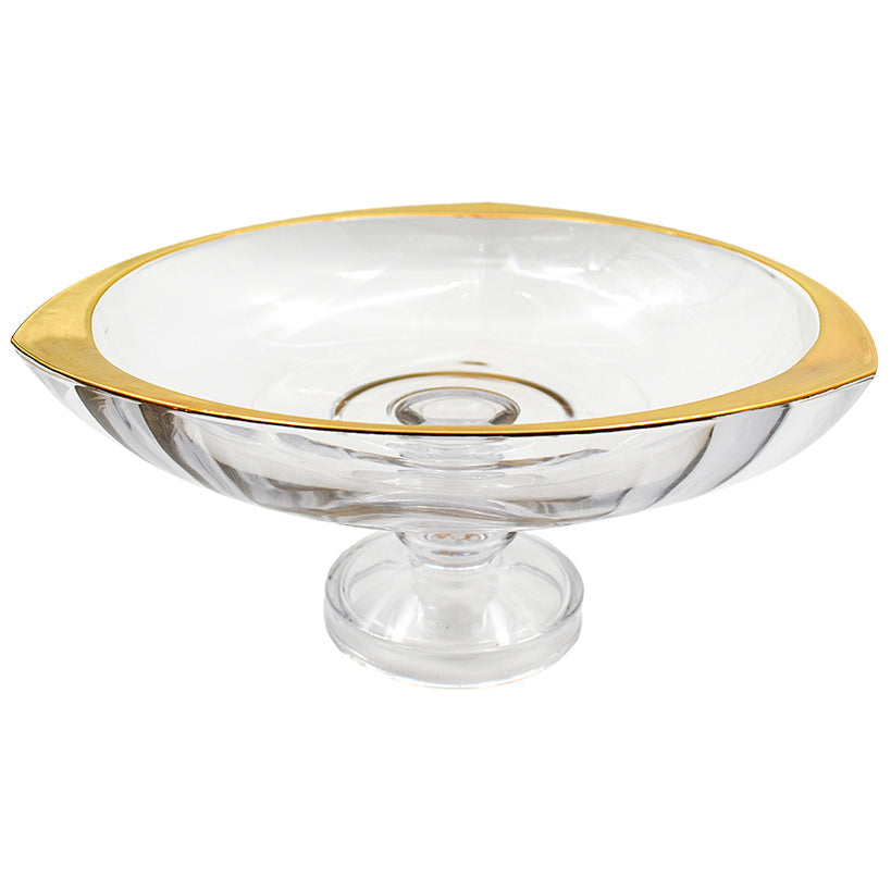 GOLD / CLEAR CRYSTAL BOWL