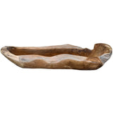 LONG TEAK BOWL ONE OF A KIND - Chora Mykonos