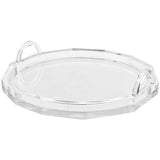 ACRYLIC ROUND TRAY LARGE WITH ACRYLIC FINISH - Chora Mykonos