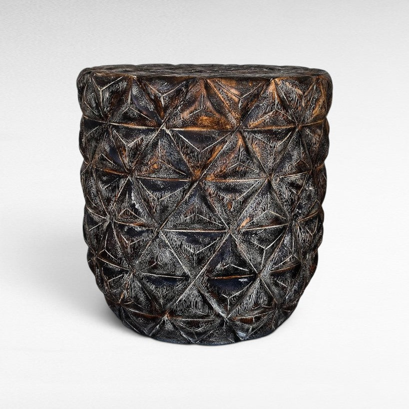 LYCHEE WOOD SIDE TABLE - Chora Mykonos