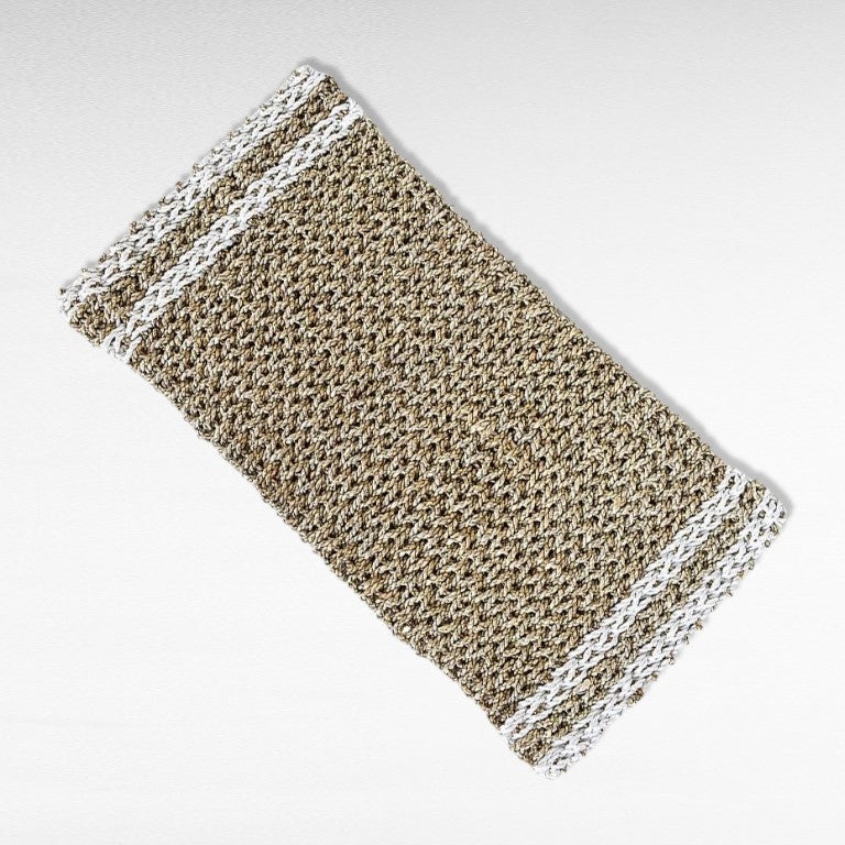 SEAGRASS DOORMAT NATURAL WHITE - Chora Mykonos