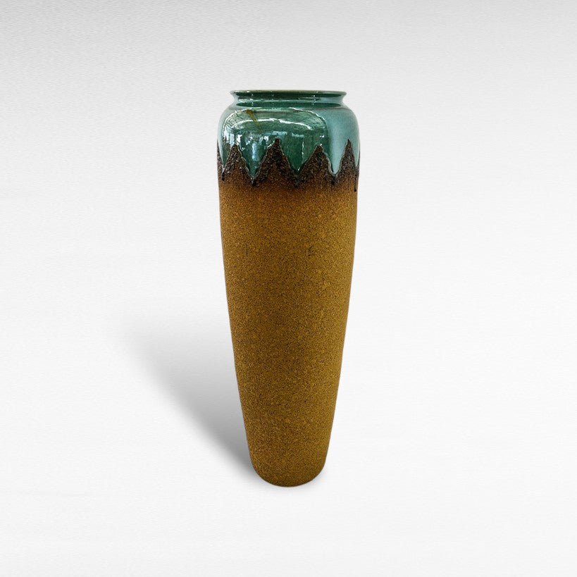 CERAMIC PLANTER WITH ENAMEL PAINTING Φ40 |Η120 CM
