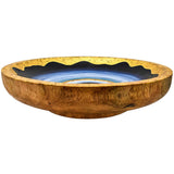 HANDPAINTED TEAK BOWL - Chora Mykonos