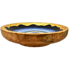 HANDPAINTED TEAK BOWL - Chora Mykonos