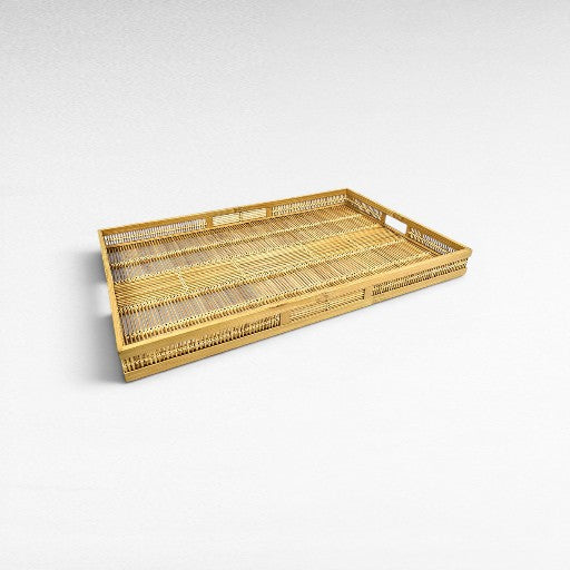 BAMBOO TRAY NATURAL 80X50X8CM
