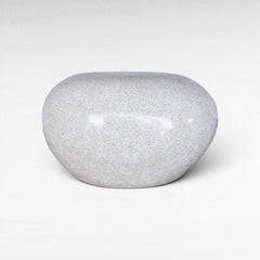 FIBER AND CEMENT STOOL DIRTY WHITE SMALL - Chora Mykonos