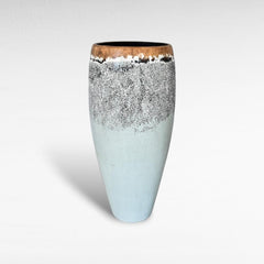 WOODEN PLANTER WITH GREY TONES - Chora Mykonos