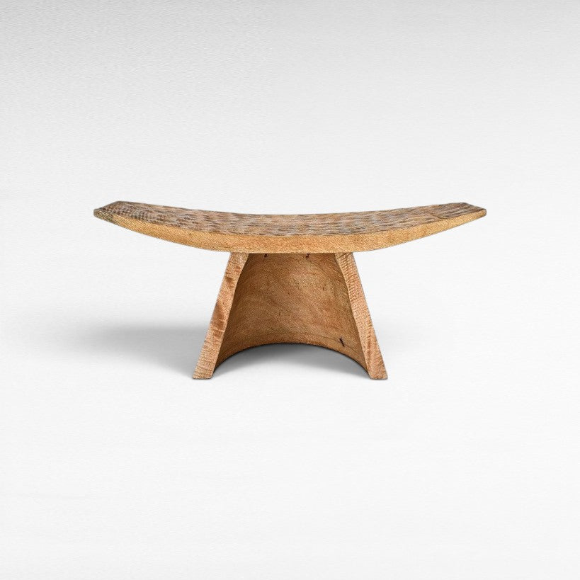 NATURAL MANGO WOOD STOOL 94x30x42 - Chora Mykonos