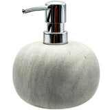 LIGHT GREY OVAL SOAP DISPENSER 15x15x15cm - Chora Mykonos