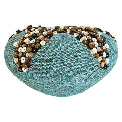 Shell Beaded Basket - Chora Barefoot Luxury Living