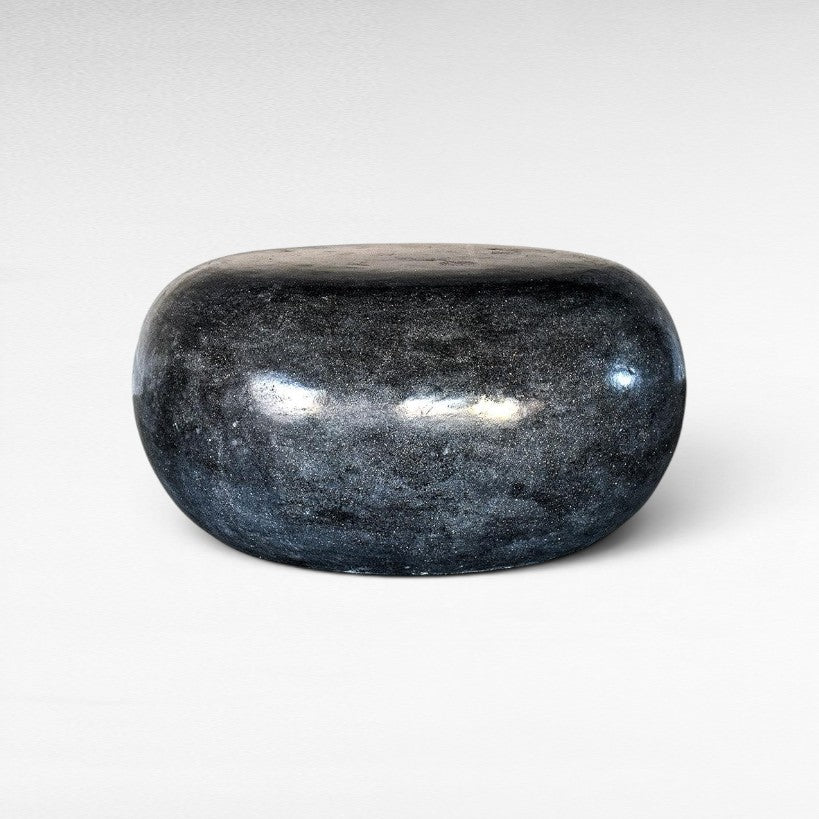 FIBER AND CEMENT STOOL BLACK MEDIUM - Chora Mykonos
