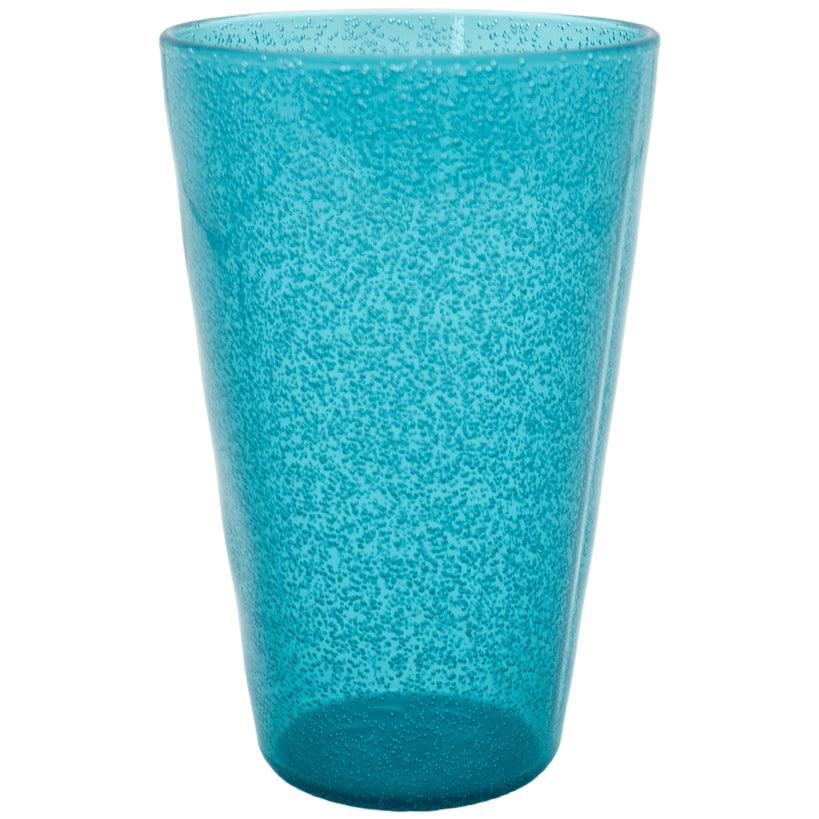 TURQUOISE SYNTHETIC CRYSTAL DRINK GLASS 9x9x14cm - Chora Mykonos