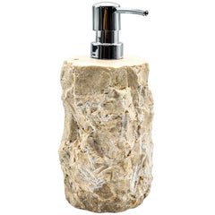 SOAP DISPENSER BEIGE STONE 10x10x22cm - Chora Mykonos