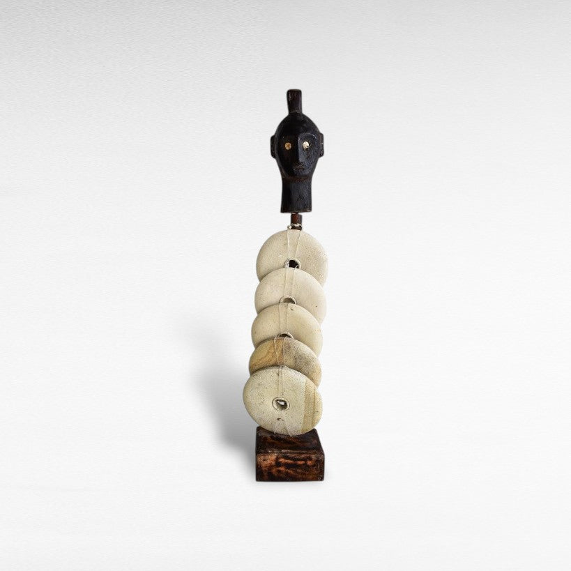 WOODEN STATUE 15x15x95cm - Chora Mykonos