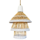 White Sunflower Bamboo Pendant Light - Chora Barefoot Luxury Living