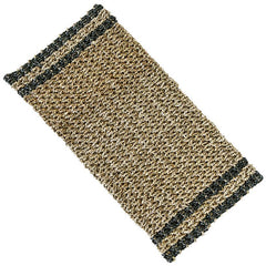 SEAGRASS DOORMAT NATURAL BLACK - Chora Mykonos