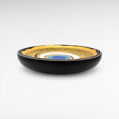 HANDPAINTED TEAK BOWL MULTICOLOR - Chora Mykonos
