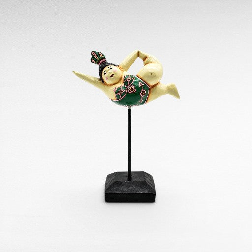 WOODEN BALERINA 18x13x27cm - Chora Mykonos
