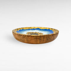 HANDPAINTED TEAK BOWL - Chora Mykonos
