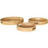 TRAY RATTAN SET OF 3 - Chora Mykonos