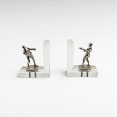 BOXER BOOKEND ACRYLIC WITH SHINY NICKEL FINISH - Chora Mykonos