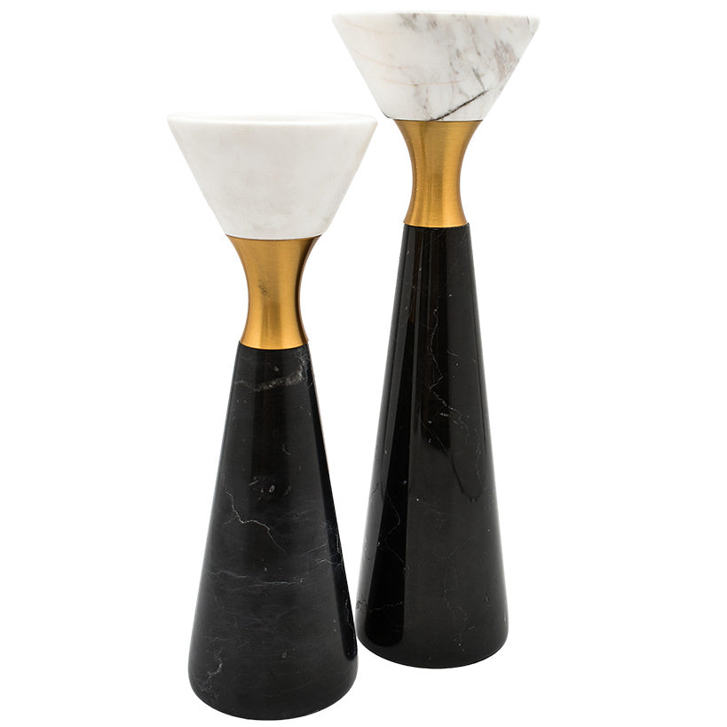 MARBLE CANDLE HOLDERS