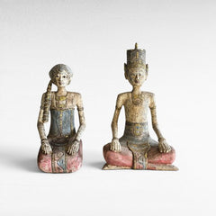 SITTING COUPLE - SET OF 2 MAN: 45x35x85cm, WOMAN: 27x37x65cm - Chora Mykonos