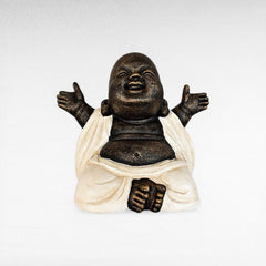 HAPPY MONK WHITE 40 CM H - Chora Mykonos