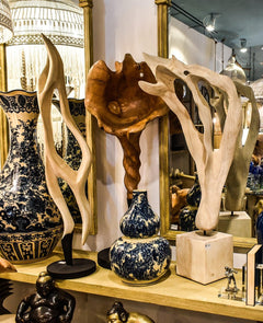 SCULPTURED WOOD BLECHED DECO - Chora Mykonos