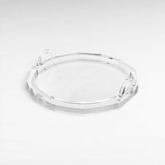 ACRYLIC ROUND TRAY LARGE WITH ACRYLIC FINISH - Chora Mykonos