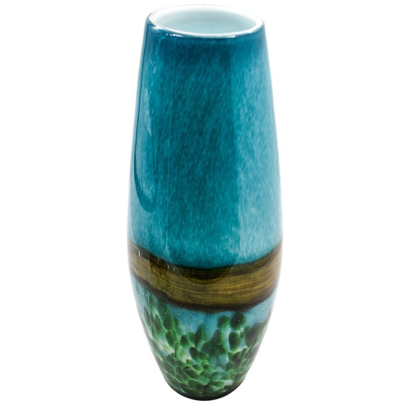 CRYSTAL PATTERN BLUE / GREEN VASE