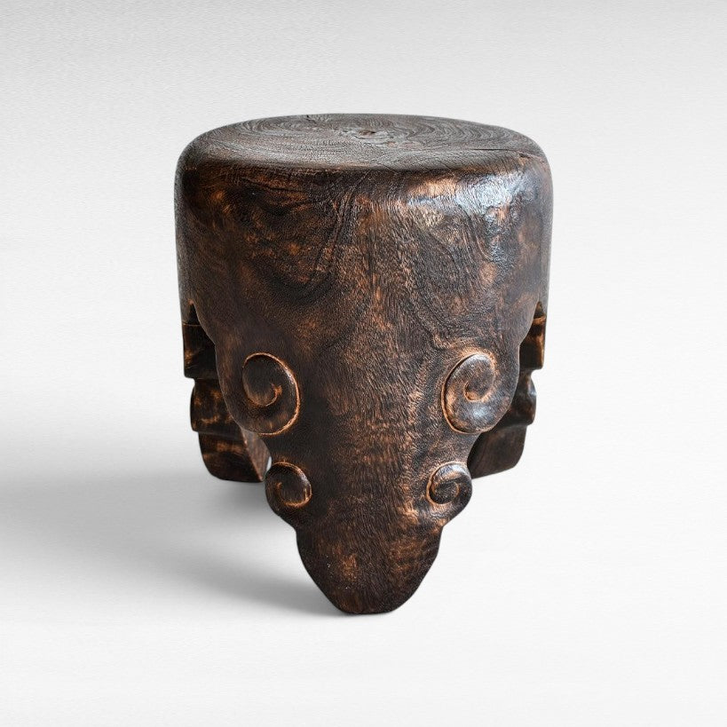 LYCHEE WOOD SIDE TABLE - Chora Mykonos