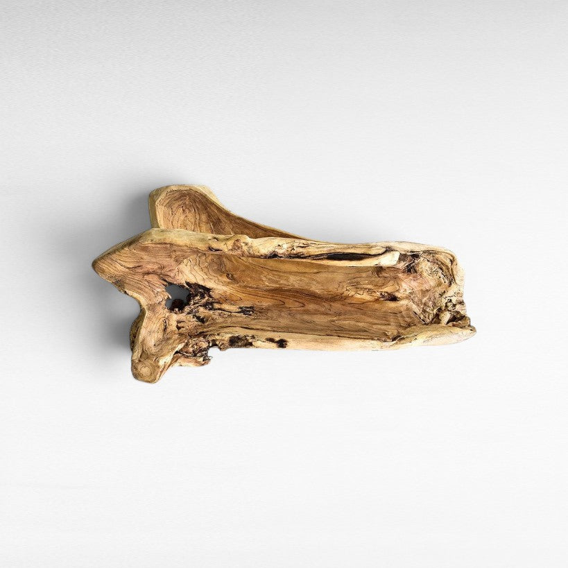 DECOR TRAY WOOD NATURAL 85x60x30cm - Chora Mykonos