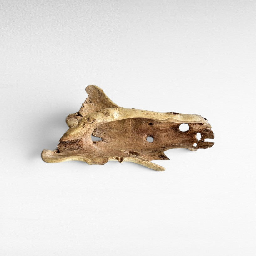 DECOR TRAY WOOD NATURAL 75x35x20cm - Chora Mykonos