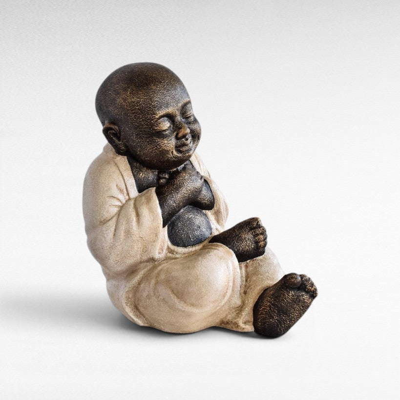 FIGURINE SHAOLIN FIBER CEMENT 26x30x38cm