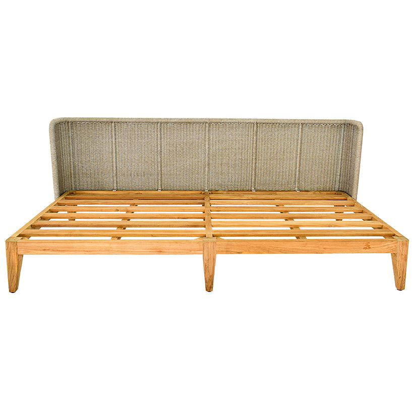 ALUMINIUM POWDER COATED ARMLESS SOFA WITH TEAK WOOD BASE