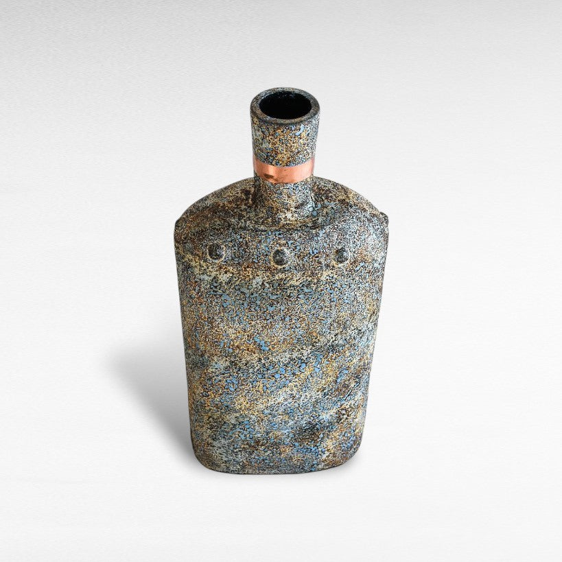 POT WITH COPPER RING - Chora Mykonos