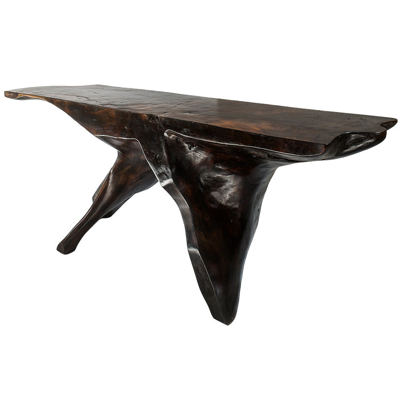 CONSOLE TABLE WITH GLASS