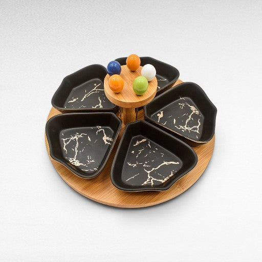COCKTAIL BITES TRAY BLACK