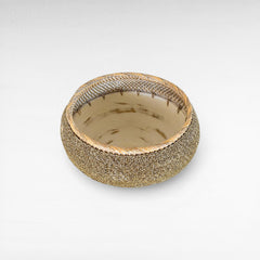 WOODEN BOWL WITH BEADS SET OF 2 - Chora Mykonos