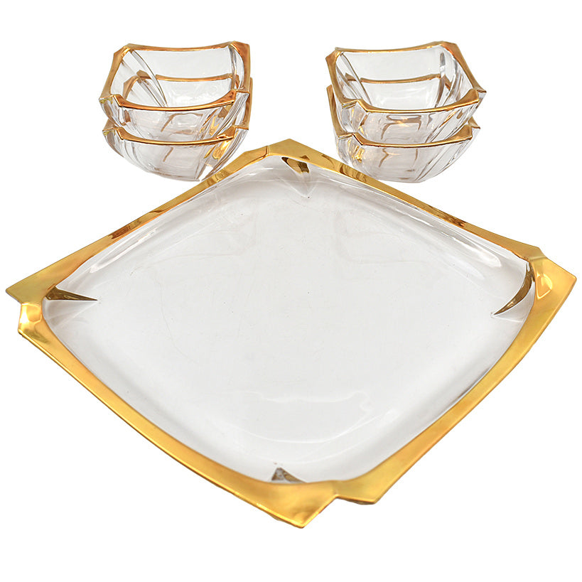 CRYSTAL CLEAR / GOLD TRAY