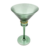 CASINO GLASSES SET OF 6 GREEN