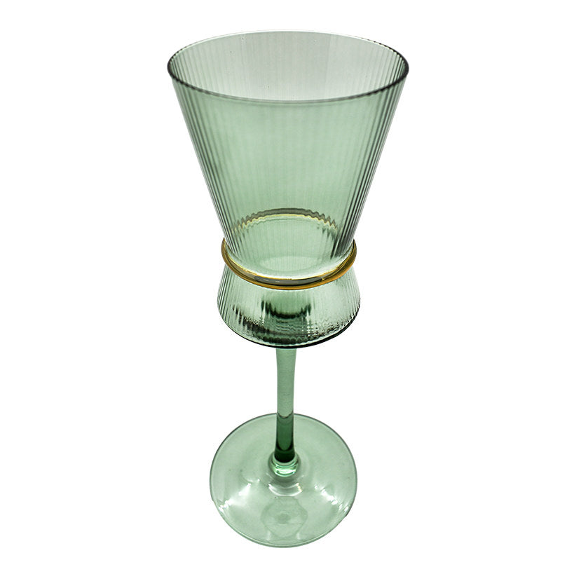 CASINO GLASSES SET OF 6 GREEN