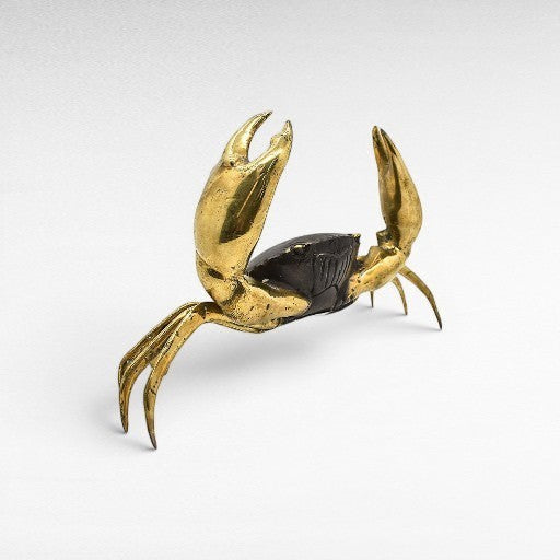 DECORATIVE CRAB BRONZE BLACK & GOLD BIG