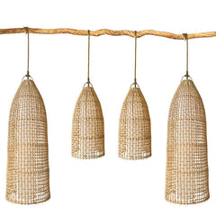 BAMBOO PENDANT LIGHT BIRD CAGE 36x36x100cm - Chora Mykonos