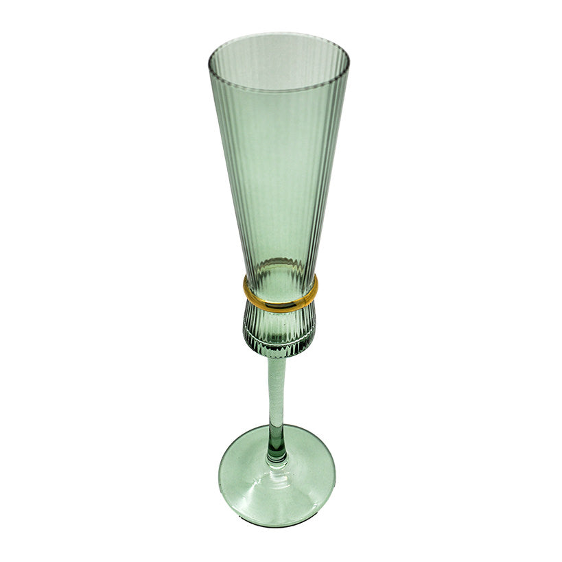 CASINO GLASSES SET OF 6 GREEN