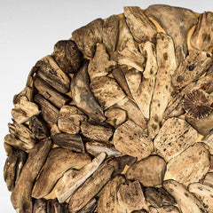 RECUCLED WOOD ROUND WALL DECORATION - Chora Mykonos