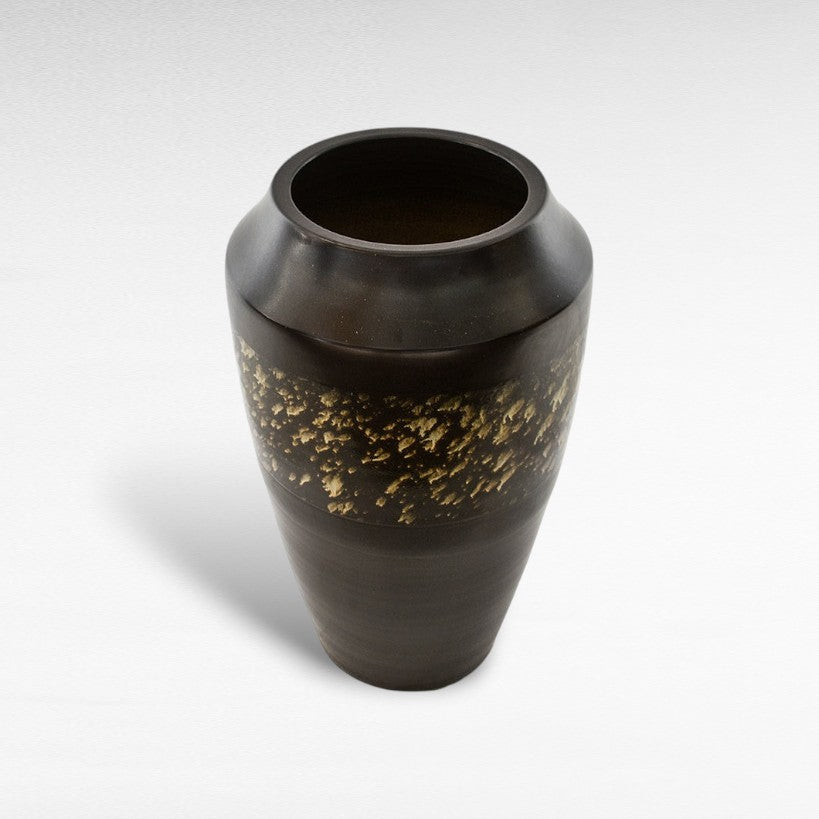 CERAMIC PLANTER WITH ENAMEL PAINTING Φ40 |Η60 CM